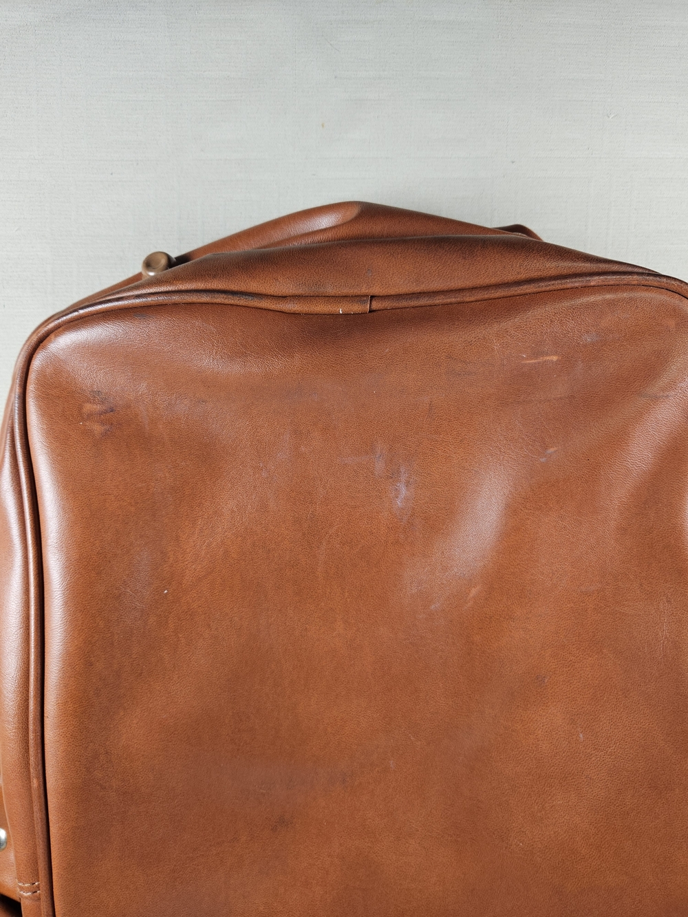 1960s-70s Chestnut Vinyl Samsonite Tote Shoulder Strap Bag/Carry On Luggage/Sams - Picture 8 of 16